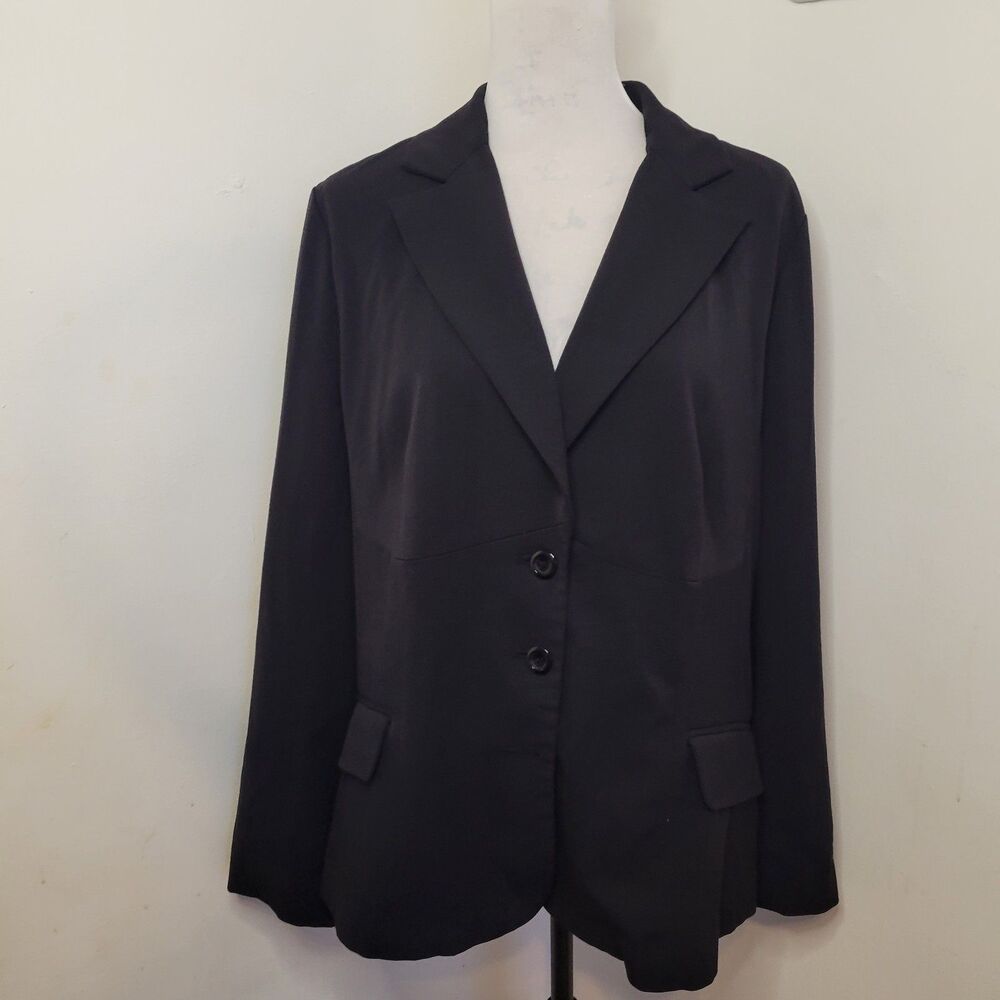 Lane Bryant Women’s Black Blazer Size 14/16 Long Sleeve Career Jacket – Fair Con